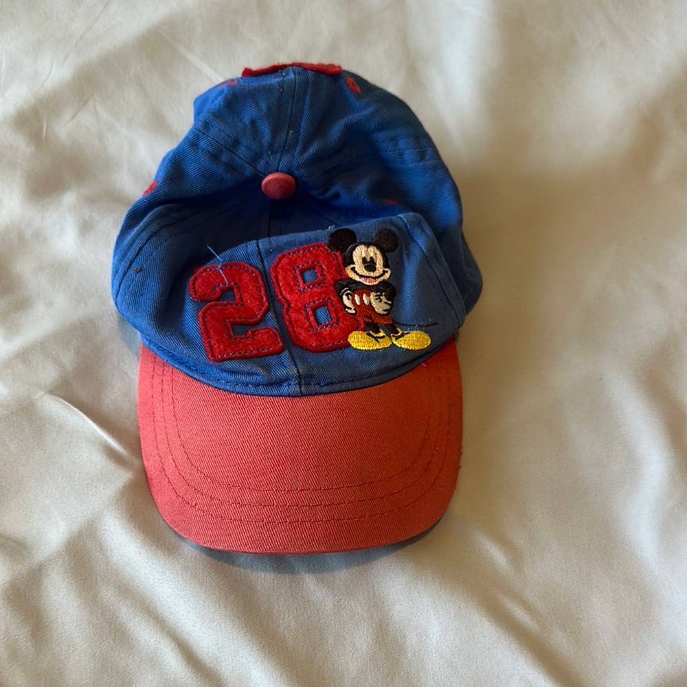 Vintage Kids Blue and Red Mickey Mouse‎ Cap